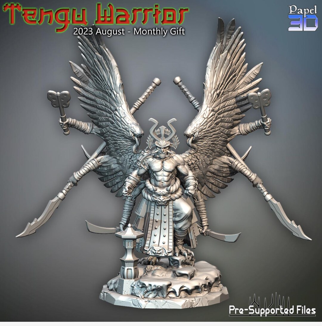 Resin Printed Large Scale Model- Tengu Warrior - Etsy