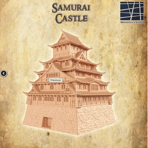 28mm PLA Printed Terrain Massive Samurai Castle