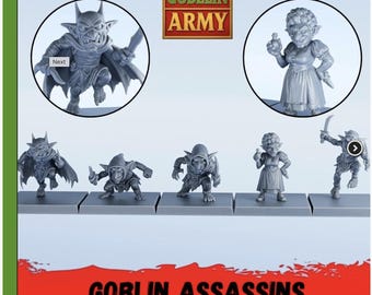 Fantasy World Goblin Army- Goblin Assassins- 5 Pack