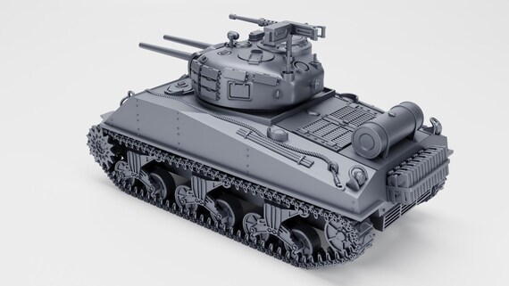 28mm World War 2-resin Printed American M4A3R3 Sherman Zippo Tank