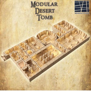 28mm PLA Printed Terrain Modular Desert Tomb