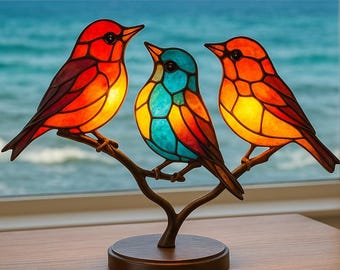 Lalique Crystal Bagatelle Vase • Birds Fauna Floral Sparrow Art