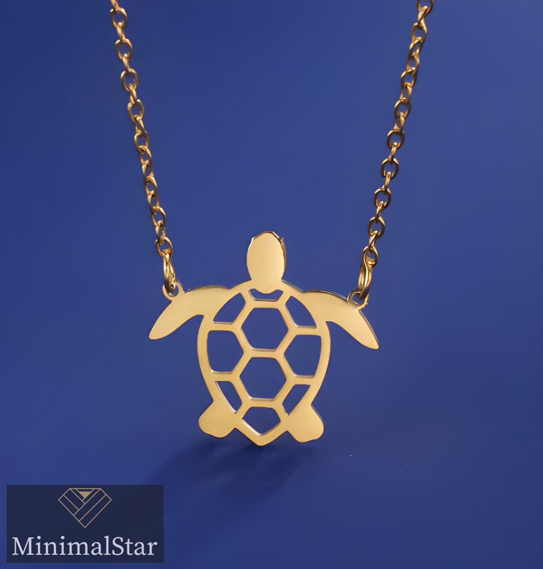 Turtle Chain Golden Turtle Necklace Stainless Steel Chain Pendant Tortuga Jewelry ...
