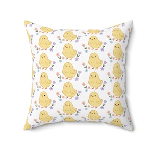 Chick Pillow for Kids Room Decor, Cute Easter Yellow Chick Cushion, Easter Gift,  Baby Shower Gift, Cozy Nursery Accent, Spring Home Decor