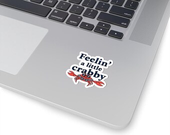 Crab Lover Kiss-Cut Stickers: Fun Ocean & Beach Laptop Decor