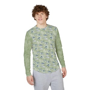 Men&#39;s Rash Guard Long Sleeve Fishing Shirt (AOP),Caretta Caretta Sea Turtle Design, UV Protection Sun Safe Beachwear, Lightweigth Shirt