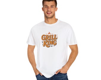 グリルキングTシャツ、バーベキューパパアパレル、父の日ギフト