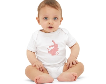 Little Bunny Big Hops Baby Bodysuit,  Cute Easter Baby Outfit- Spring Bunny Baby Clothes- Adorable Bunny Themed Infant Jersey One Piece,