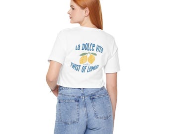 La Dolce Vita Lemon Graphic Tee, Italian Summer Casual Shirt