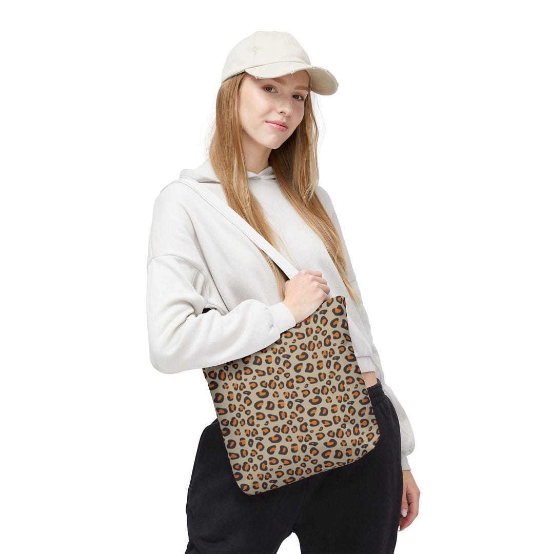 Chameleon Print Pattern Leather Tote Bag