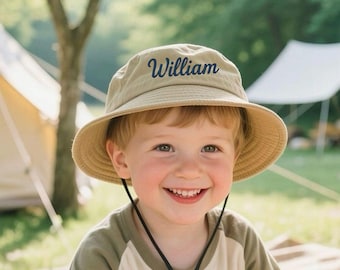 Personalized Kids Hat, Kids Summer Hat, Custom Toddler Hat, Baby Beach Hat, Baby Shower Gift, First Birthday Gift, Embroidered Monogram Hat