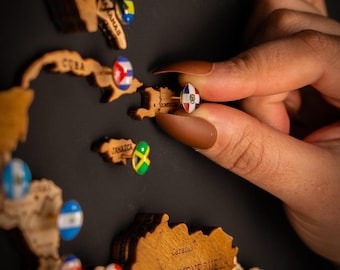 Flag Push Pins: Travel Map Accessories for Wall Decor