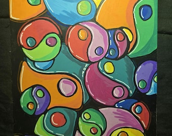 Prismatic balance- visual graphic trippy original art PRINT