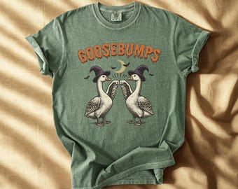 Comfort Colors® Funny Goose Bumps Halloween Tshirt, Retro Goose Pumps Shirt, Best Girly Halloween Gift, Trendy Halloween Gift