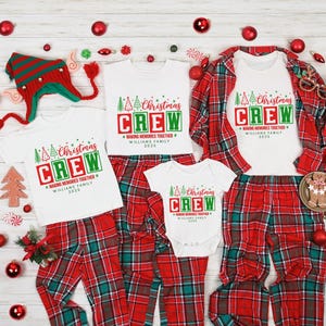Customized Family Christmas Crew 2025 Shirts, Christmas Family Shirt, Christmas Group Shirt, Christmas Pajamas T-shirts,Christmas Crew Shirt