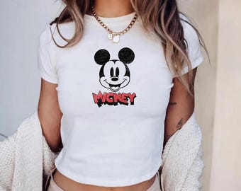 Camiseta retro de Mickey Disney para bebé, camiseta clásica de Mickey para bebé, camiseta de Mickey Mouse estilo Y2K de los 90