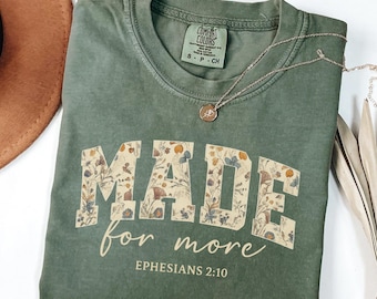 Comfort Colors® shirt bijbelvers, schattig christelijk shirt voor vrouwen, Jezus-shirt, christelijk cadeau, christelijk kerstshirt, shirt liefde en genade