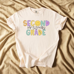 Comfort Colors® Custom Second Grade Teacher  Shirt, Second Grade Dream Team Shirt, Personalized 2nd Grade Teacher Gift, Back to School Teach