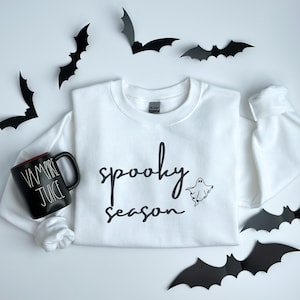 Sweat mignon saison fantasmagorique, sweat Halloween, sweat Halloween femme, pull mignon automne, cadeau pour Halloween, chemise effrayante saison