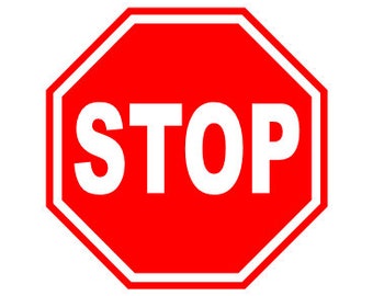 Calcomanía de pared Stop Sign