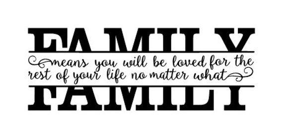 FAMILY means you will be loved for the rest of your life no matter what wall decal
