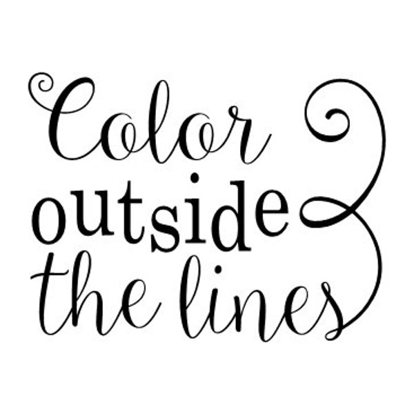 Color outside the lines vinyl wall decal