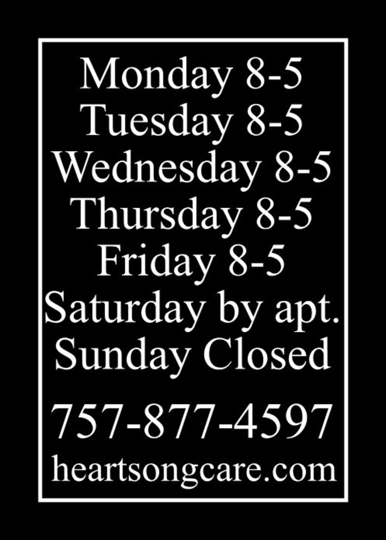 Custom Store Business Hours Store Hours Business Sign Etsy