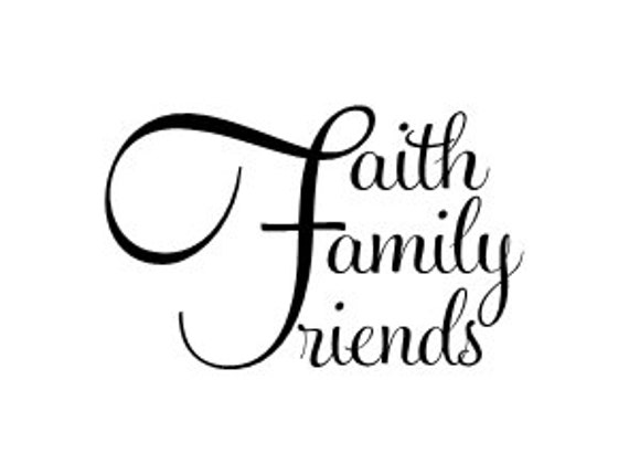 Faith Family Friends wall decal  Etsy