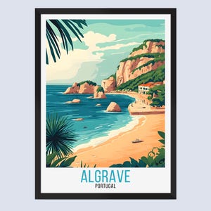 Algarve Travel Print, Algarve Portugal Travel Poster, Algarve Portugal Wall Art, Algarve Portugal Home Decor, Algarve Portugal Travel Gifts,