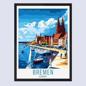Bremen Travel Poster, Bremen Germany Travel Poster, Bremen Germany Wall Art, Bremen Germany Home Decor, Bremen Travelers Gift, German Poster