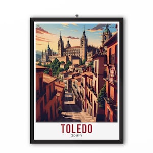 Toledo Spain Travel Poster, Toledo Spain Travel Print, Toledo Spain Wall Art, Toledo Spain Home Decor, Toledo Spain Poster, Toledo Spain Art