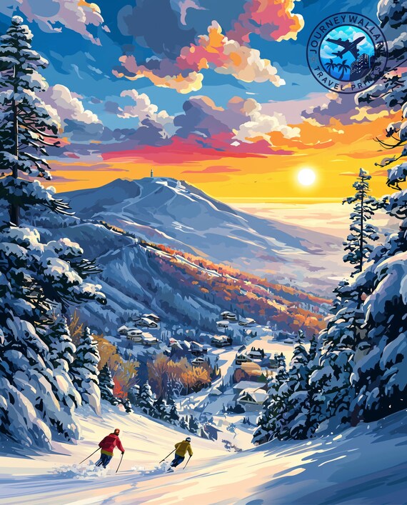 Mont-orford Ski Resort Poster, Mont-orford Travel Print, Mont