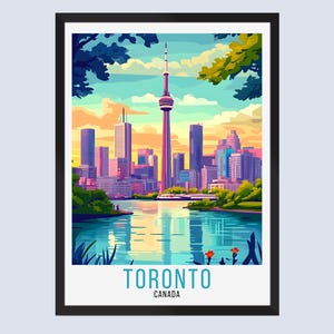 Toronto Travel Print, Toronto Canada Travel Poster, Toronto Canada Wall Art, Toronto Canada Home Decor, Toronto City Poster. Toronto Print,