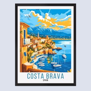 Costa Brava Travel Print, Costa Brava Spain Travel Poster, Costa Brava Spain Wall Art, Costa Brava Spain Home Decor, Costa Brava Travel Gift
