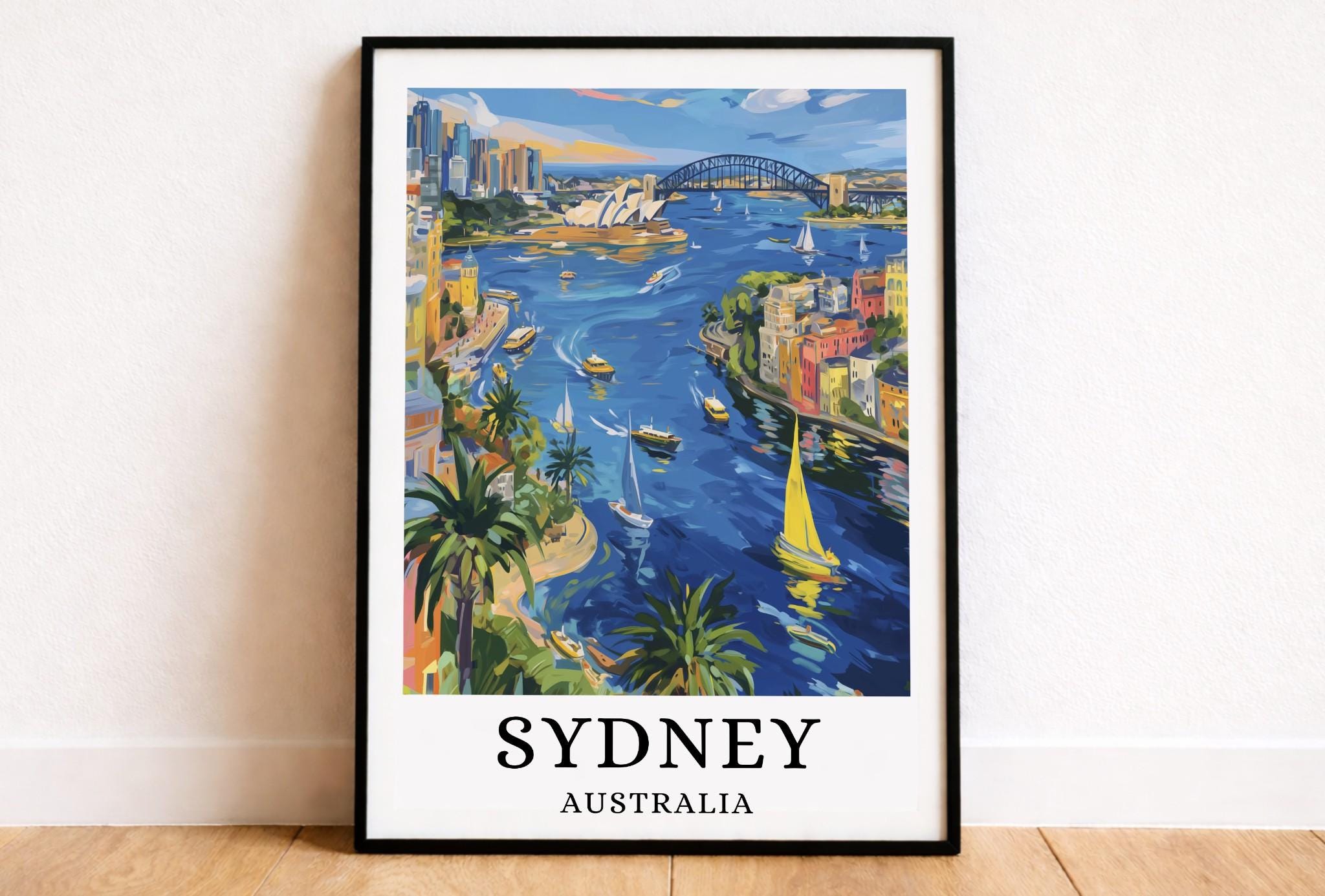 Sydney Travel Poster: Australia Capital City Wall Art, Sydney