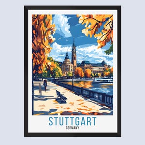 Stuttgart Travel Print, Stuttgart Germany Travel Poster, Stuttgart Germany Wall Art, Stuttgart Germany Home Decor, Stuttgart Travel Art Gift