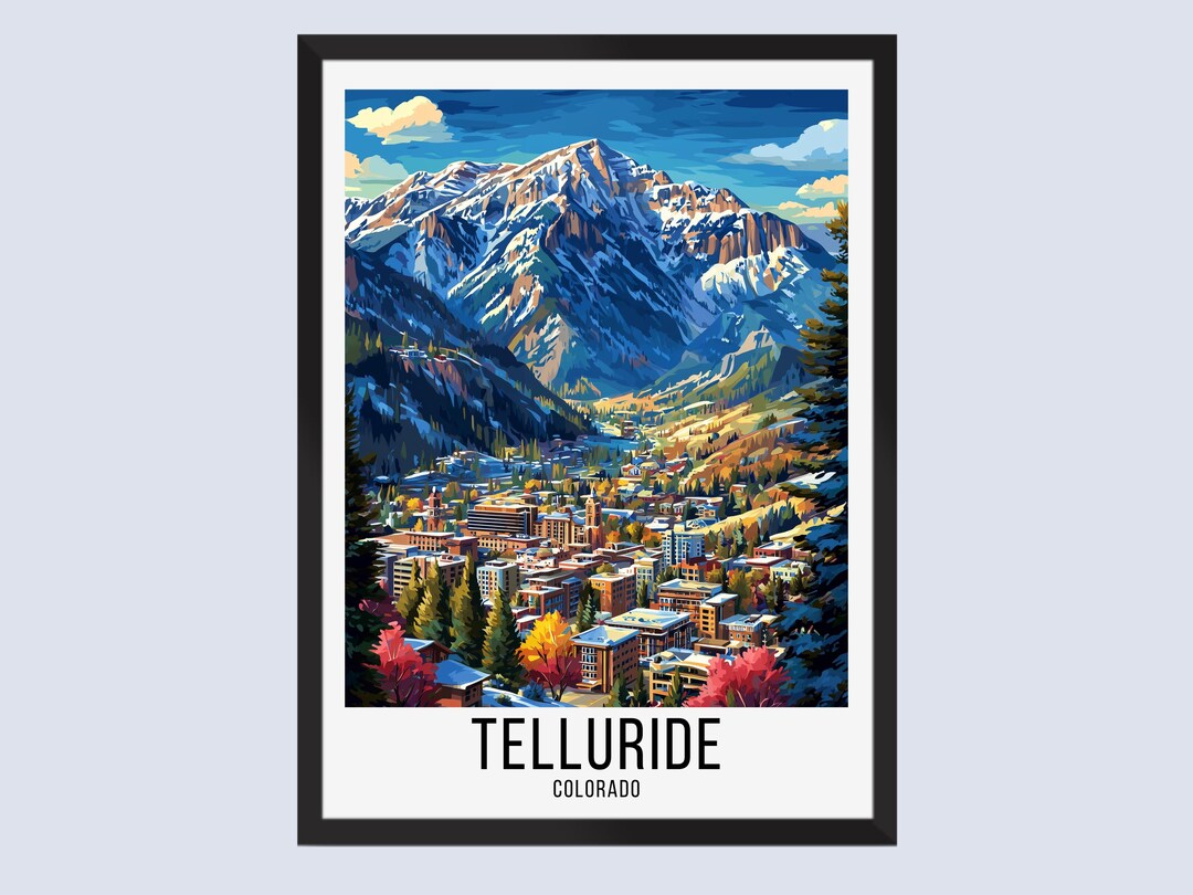 Telluride Colorado Travel Poster, Telluride Colorado Travel Print ...