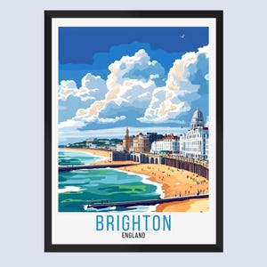 Brighton England Reise Poster, Brighton England Reise Poster, Brighton England Wandkunst, Brighton England Wohnkultur, Brighton England Reise Geschenk,