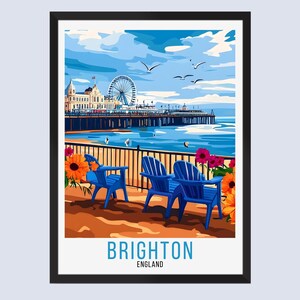Brighton England Reise Poster, Brighton England Reise Poster, Brighton England Wandkunst, Brighton England Wohnkultur, Brighton England Reise Geschenk,