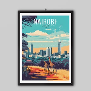Nairobi Kenya Travel Poster, Nairobi Kenya Wall Art, Nairobi Kenya Travel Art Print, Nairobi Kenya Home Decor, Nairobi Kenya Destination Art