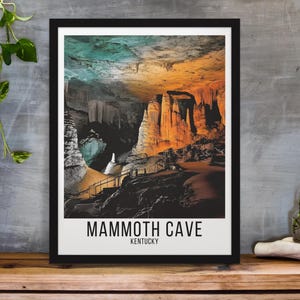 Mammoth Cave Kentucky Travel Poster, Mammoth Cave Kentucky Wall Art, Mammoth Cave Kentucky Home Decor, Mammoth Cave Poster, Mammoth Cave Art