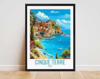 Cinque Terre Travel Poster, Cinque Terre Travel Print, Cinque Terre Wall Art, Cinque Terre Italy Home Decor, Cinque Terre Artwork Prints