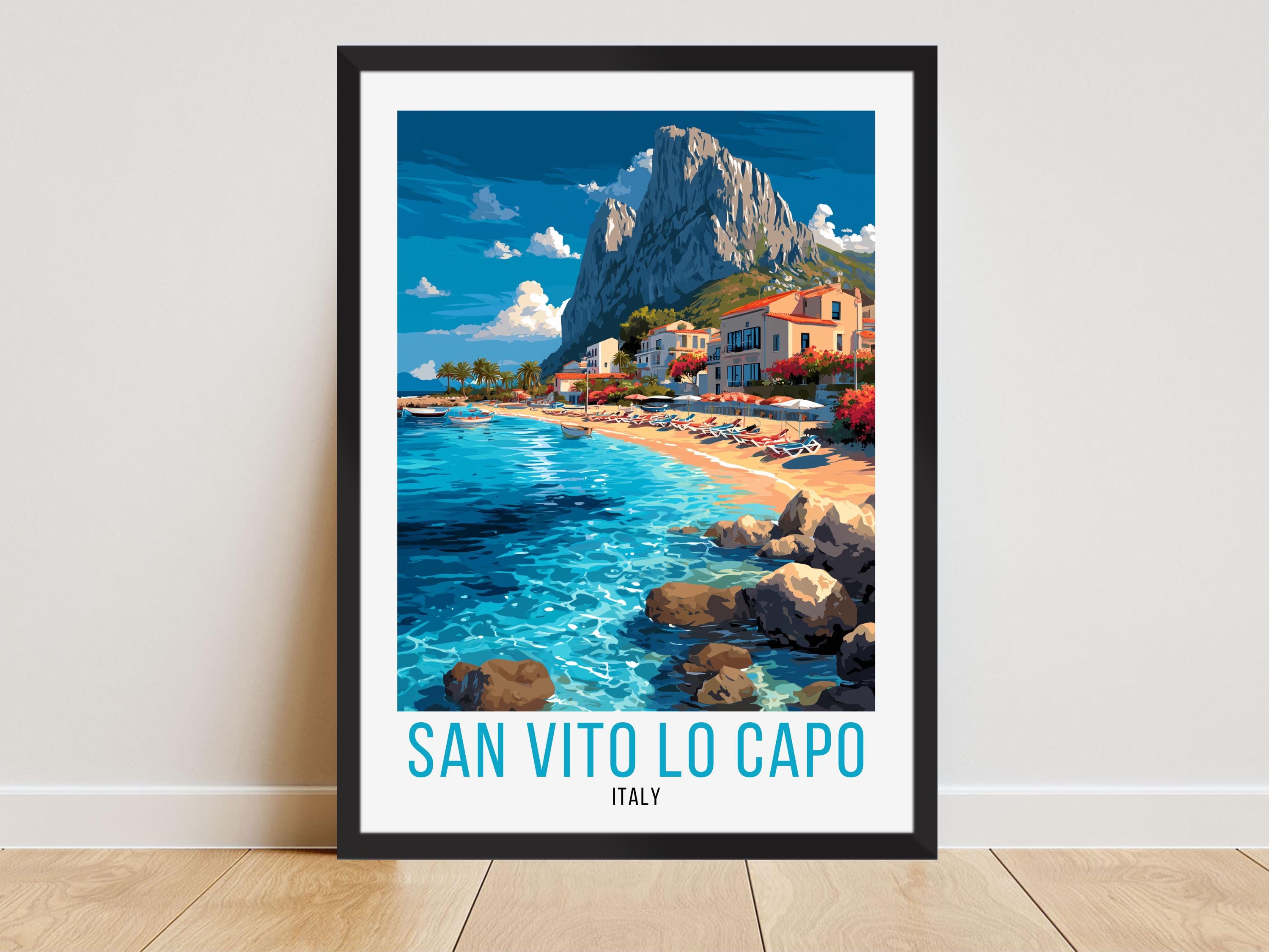 San Vito Lo Capo Travel Poster, San Vito Lo Capo Travel Print, San