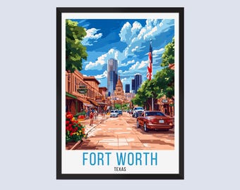 Fort Worth Texas Travel Wall Art Poster Print - Etsy