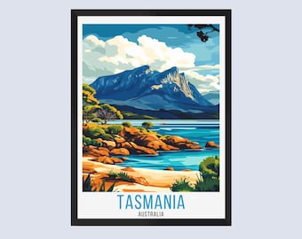 Tasmania Travel Poster, Tasmania Australia Travel Print, Tasmania Australia Wall Art, Tasmania Australia Home Decor, Tasmania Travel Gifts,