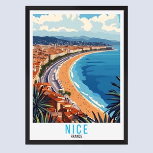 Nice Travel Print, Nice France Travel Poster, Nice France Wall Art, Nice France Home Decor, Nice France Travel Gifts, Nice France Poster Art
