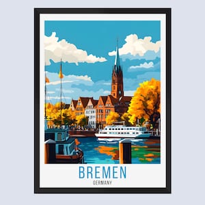 Bremen Travel Poster, Bremen Germany Travel Poster, Bremen Germany Wall Art, Bremen Germany Home Decor, Bremen Travelers Gift, German Poster