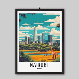 Nairobi Kenya Travel Poster, Nairobi Kenya Wall Art, Nairobi Kenya Travel Art Print, Nairobi Kenya Home Decor, Nairobi Kenya Destination Art