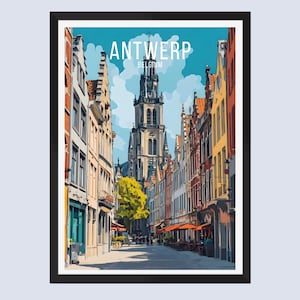 Antwerp Travel Print, Antwerp Belgium Travel Poster, Antwerp Belgium Wall Art, Antwerp Belgium Home Decor, Antwerp Belgium Travel Art Gifts,