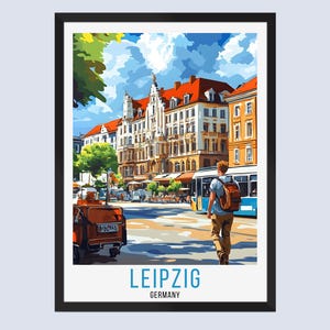 Leipzig Travel Poster, Leipzig Germany Travel Poster, Leipzig Germany Wall Art, Leipzig Germany Home Decor, Leipzig Germany Travelers Gift,